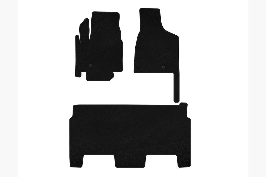 Dodge Grand Caravan V 2008-2020 Dywaniki Tekstylne Premium (2008-2020, 2 Rzędy, 8-Miejscowy/Wersja SXT, Czarny) Image