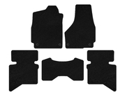 Dodge RAM (DS/DJ/D2) 2009–2024 Dywaniki welurowe Premium (2009+, 5-osobowy/Podwójna kabina, Czarny) zdjęcia 1