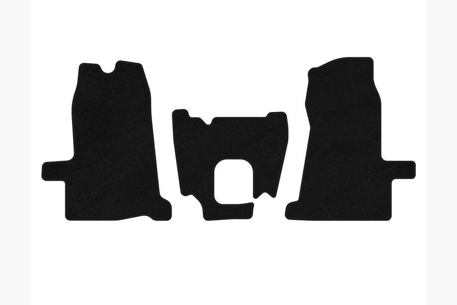 Ford Transit 2000–2014 Dywaniki welurowe Premium (2000-2006, 1+1, Manual, Czarny) Image