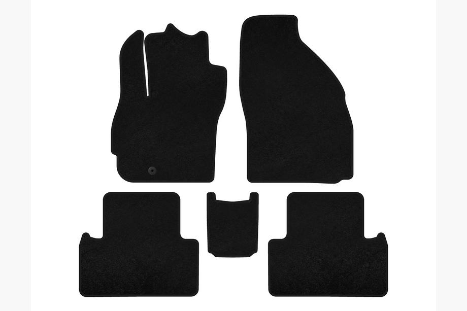 Mazda 5 2005-2009 Dywaniki Welurowe Premium (2 Rzędy, 7-osobowy, Czarny) Image