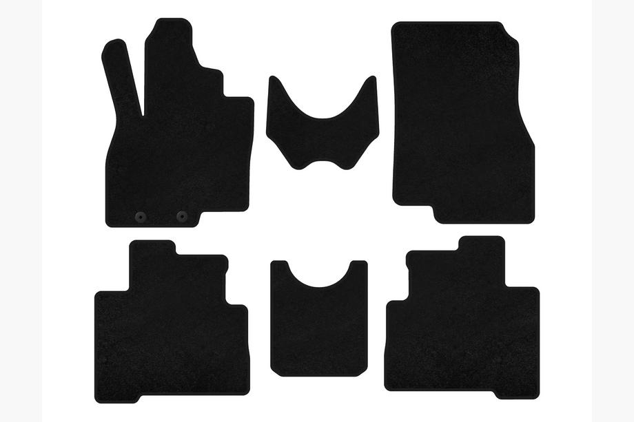 Mitsubishi Grandis 2003-2011 Dywaniki Welurowe Premium (2 Rzędy, 7-osobowy, Czarny) Image