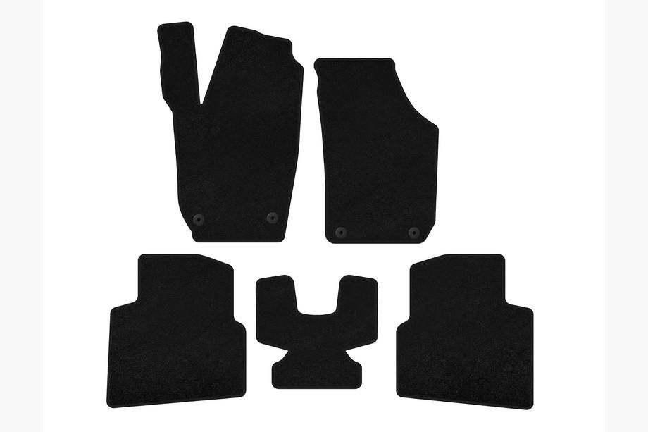 Skoda Roomster 2006-2015 Dywaniki welurowe Premium (Czarny) Image