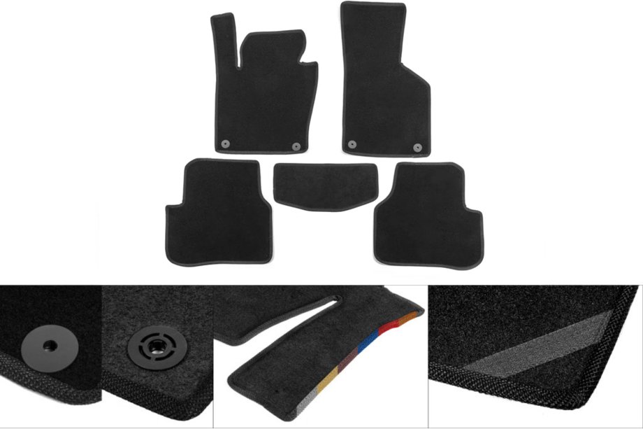 Audi A6 C7 2011-2017 Dywaniki welurowe Classic (czarne) Image
