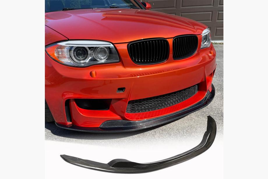 BMW 1 Series E81/E82/E87/E88 2004-2011 Nakładka na przedni zderzak Lip V1 do 1M E82, Carbon Image