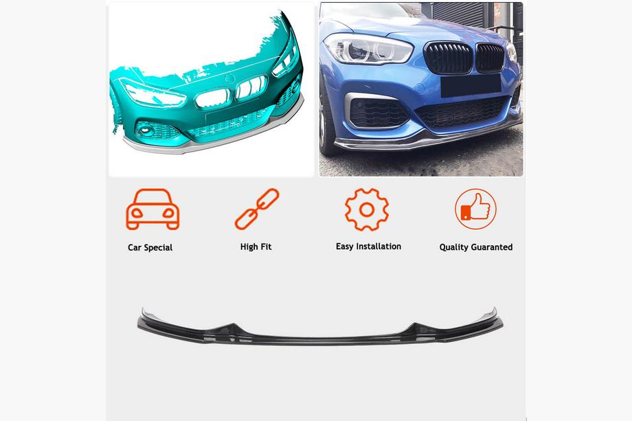 BMW 1 Series F20/F21 2011-2019 Nakładka Zderzaka Przedniego Lip V3 do M-Sport 2015-2019, Carbon Zdjęcia 2