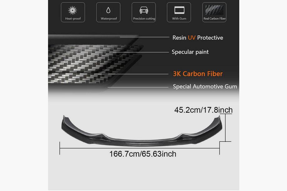 BMW 1 Series F20/F21 2011-2019 Nakładka Zderzaka Przedniego Lip V3 do M-Sport 2015-2019, Carbon Zdjęcia 6