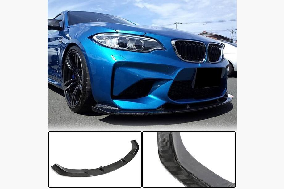 BMW 2 Series F22/F23 2014-2021 Nakładka na Zderzak Przedni Lip V6 do F87 M2, Carbon Image