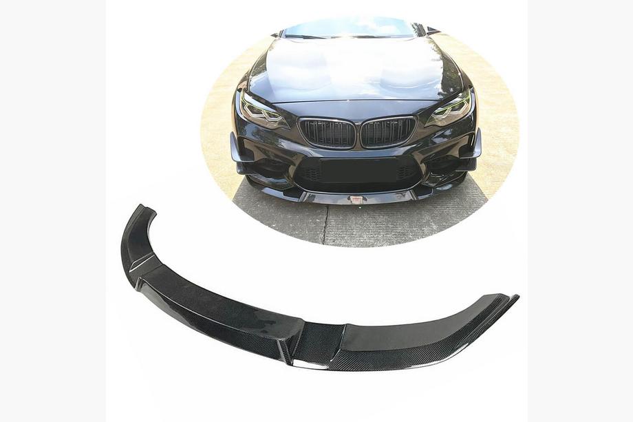 BMW 2 Series F22/F23 2014-2021 Nakładka na przedni zderzak Lip V5 (do F87 M2, Carbon) Zdjęcia 1