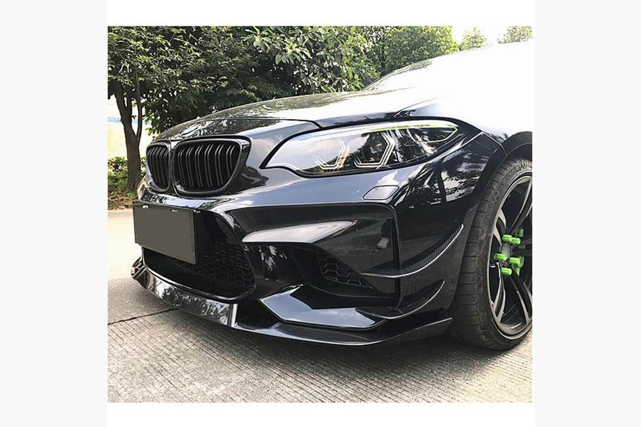BMW 2 Series F22/F23 2014-2021 Nakładka na przedni zderzak Lip V5 (do F87 M2, Carbon) Zdjęcia 3
