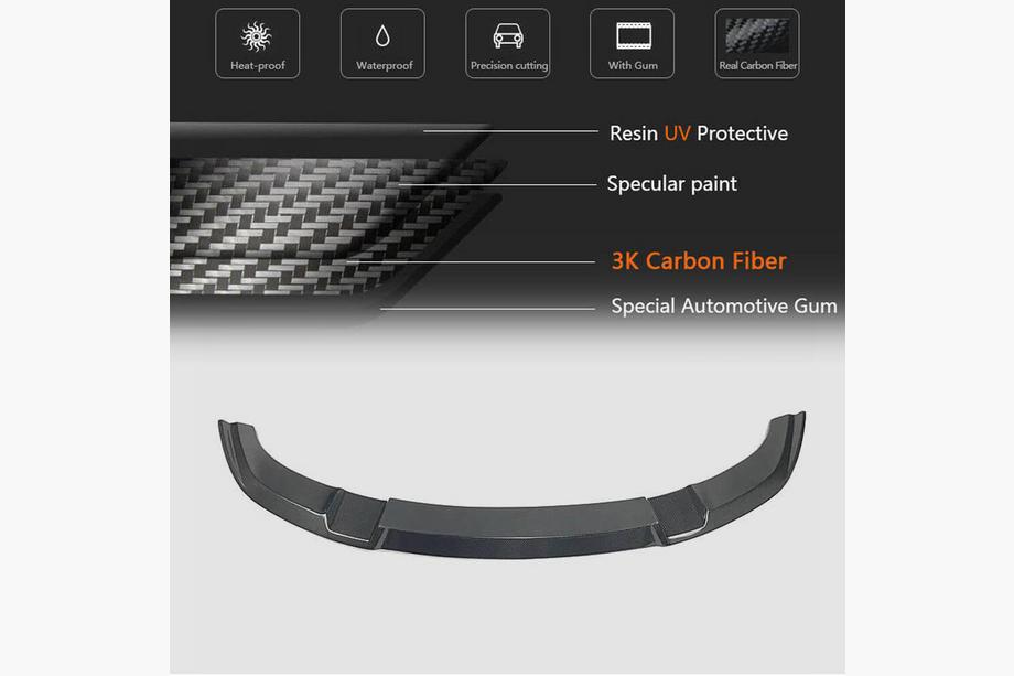 BMW 2 Series F22/F23 2014-2021 Nakładka na przedni zderzak Lip V5 (do F87 M2, Carbon) Zdjęcia 10