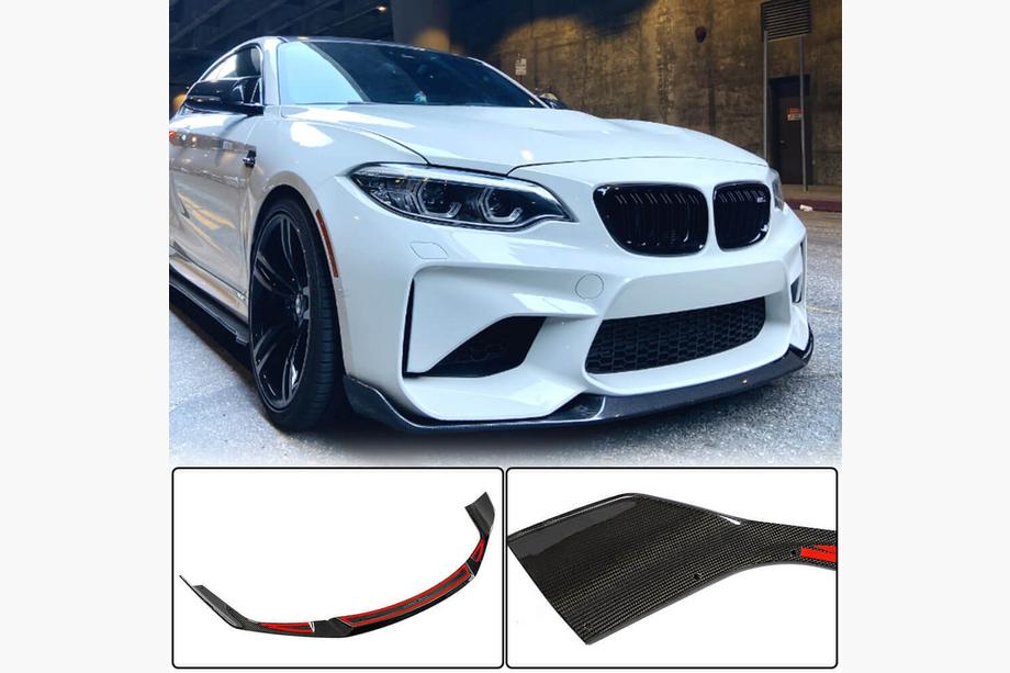 BMW 2 Series F22/F23 2014-2021 Nakładka na przedni zderzak Lip V4 do F87 M2 Competition, Carbon Image