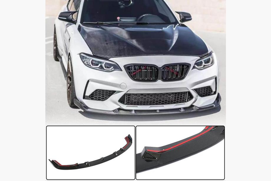 BMW 2 Series F22/F23 2014-2021 Nakładka na przedni zderzak Lip V5 do F87 M2 Competition, Carbon Image