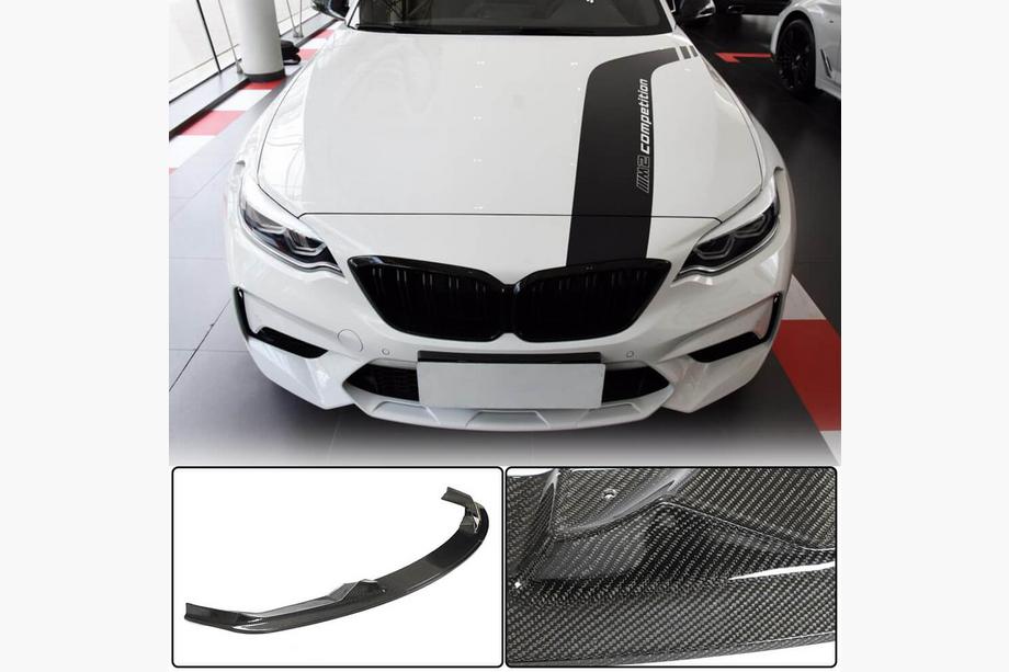 BMW 2 Series F22/F23 2014-2021 Nakładka na przedni zderzak Lip V6 do F87 M2 Competition, Carbon Image
