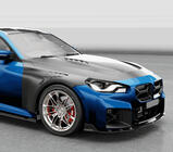 BMW 2 Series G42 2021- Nakładka na przedni zderzak Lip V2 do G87, karbon zdjęcia 2