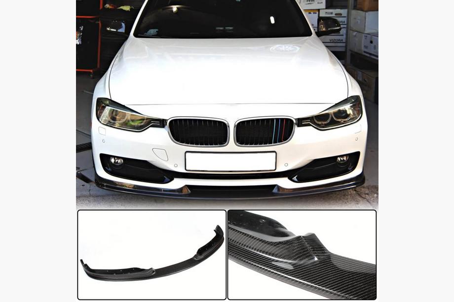 BMW 3 Series F30/F31 2012-2019 Nakładka na przedni zderzak Lip (do F30 Base 2012-2015, Carbon) Image