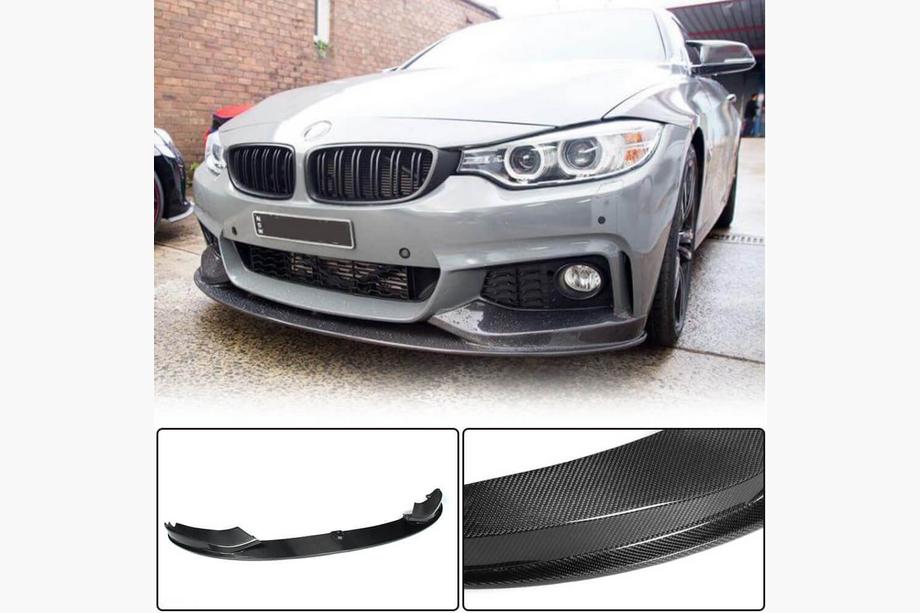 BMW 4 Series F32/F33/F36 2012-2020 Nakładka na przedni zderzak Lip V3 do M-Sport, Carbon Image
