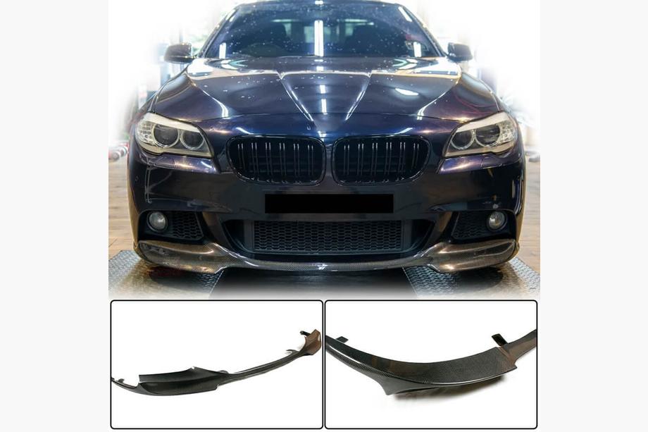 BMW 5 Series F10/F11 2010–2016 Nakładka Zderzaka Przedniego Lip V1 (do F10 M-Sport, Carbon) Image