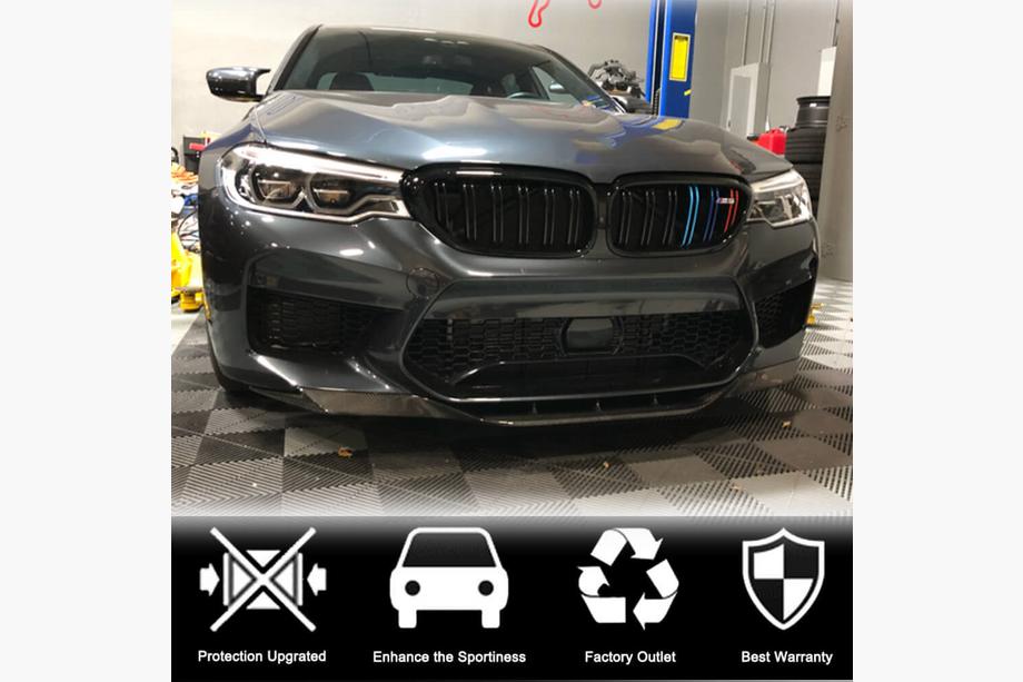 BMW Seria 5 G30/G31 2017–2023 Nakładka na Zderzak Przedni Lip V4 do M5 F90 2017-2020 Carbon Zdjęcia 3