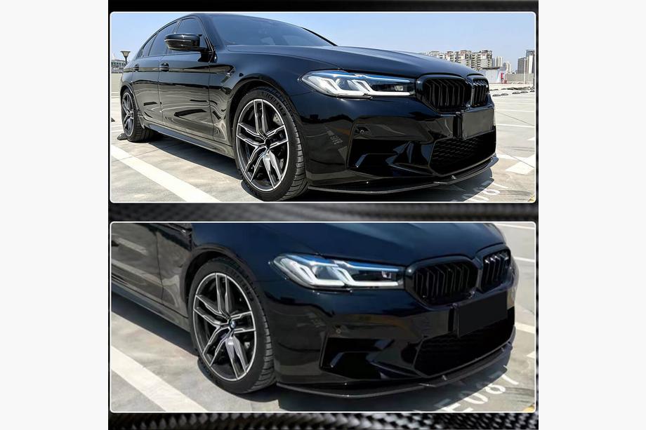 BMW Seria 5 G30/G31 2017–2023 Nakładka na przedni zderzak Lip V4 do M5 F90 2020-2024, Carbon Zdjęcia 3