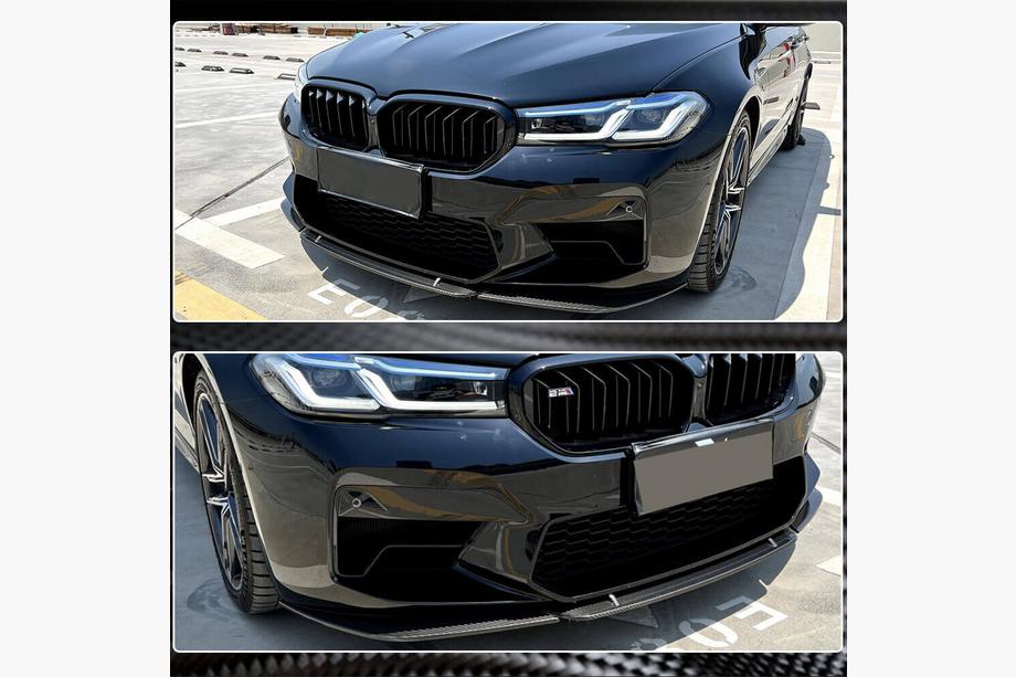 BMW Seria 5 G30/G31 2017–2023 Nakładka na przedni zderzak Lip V4 do M5 F90 2020-2024, Carbon Zdjęcia 4
