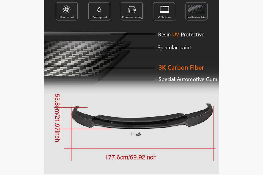 BMW 6 Series F12/F13/F06 2011-2018 Nakładka na przedni zderzak Lip V2 do M6, Carbon Zdjęcia 7