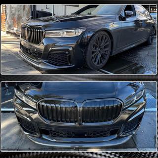 Nakładka na Zderzak Przedni Lip V1 do M-Sport 2019-2022 Carbon BMW 7 Series G11/G12 2015-2022 zdjęcia 4