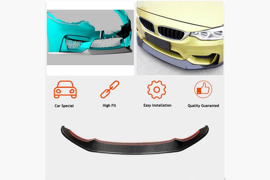 BMW 3 Series F30/F31 2012-2019 Nakładka na przedni zderzak Lip V7 do F80 Carbon Zdjęcia 2