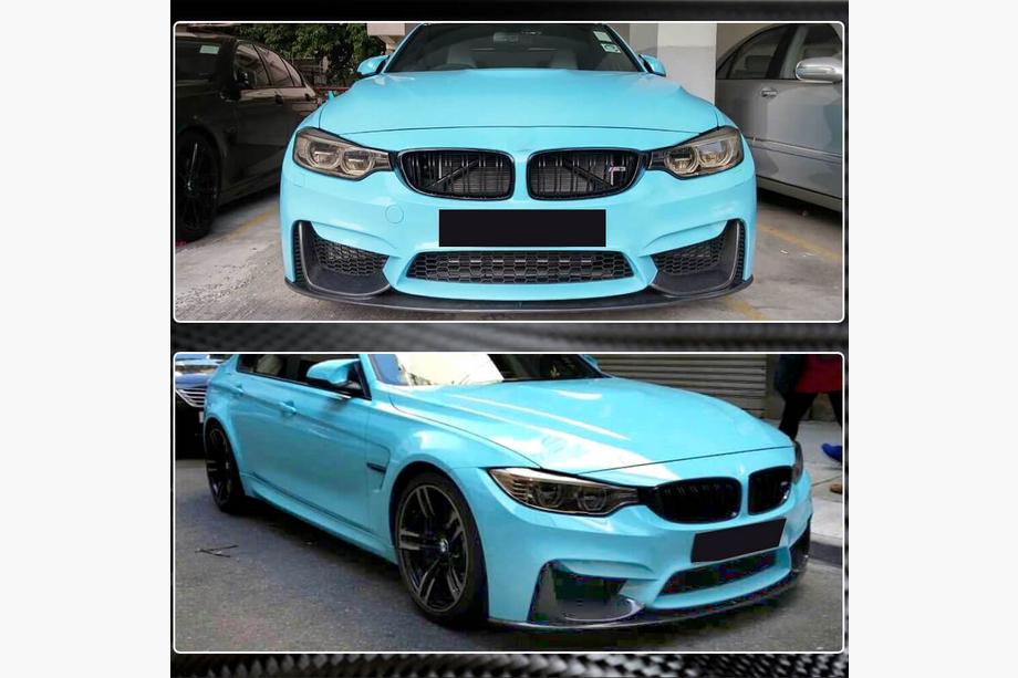 BMW 3 Series F30/F31 2012-2019 Nakładka na przedni zderzak FRP V15 (do F80) Zdjęcia 4