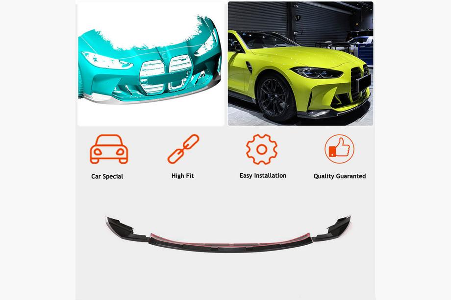 BMW 3 Series G20/G21 2018- Nakładka na przedni zderzak Lip V3 (do G80, Carbon) Zdjęcia 2