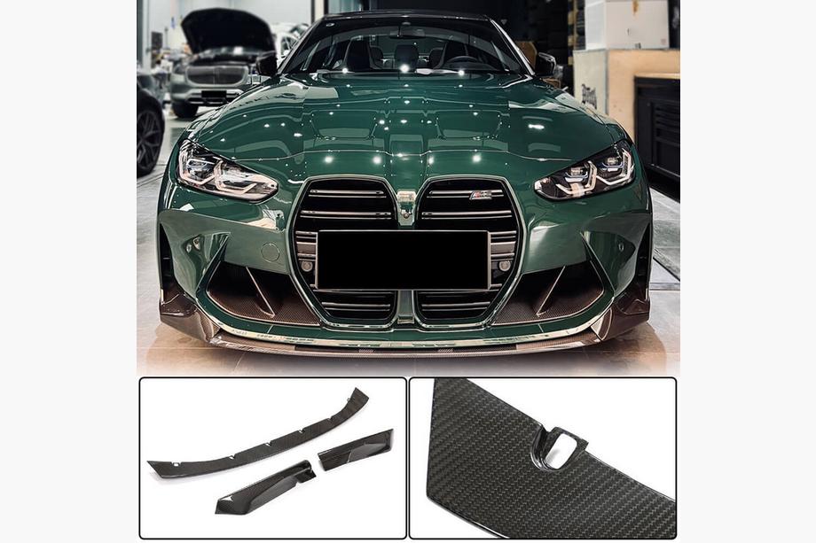 BMW 3 Series G20/G21 2018- Nakładka Zderzaka Przedniego Lip V9 do G80 Carbon Image