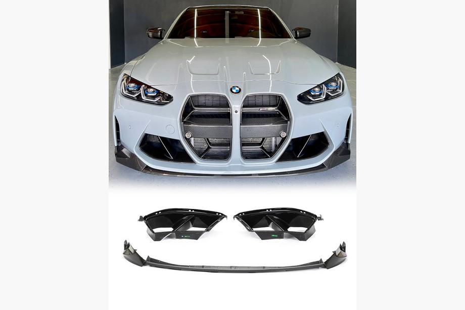 BMW 4 Series G22/23/26 2020- Nakładka na Zderzak Przedni Carbon V6 (do G82/G83) Image
