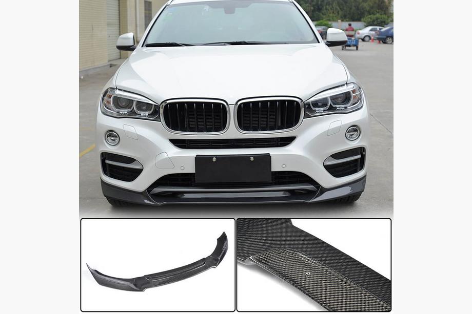 BMW X6 F16 2014-2019 Nakładka na przedni zderzak Lip V1 (do Base, Carbon) Image