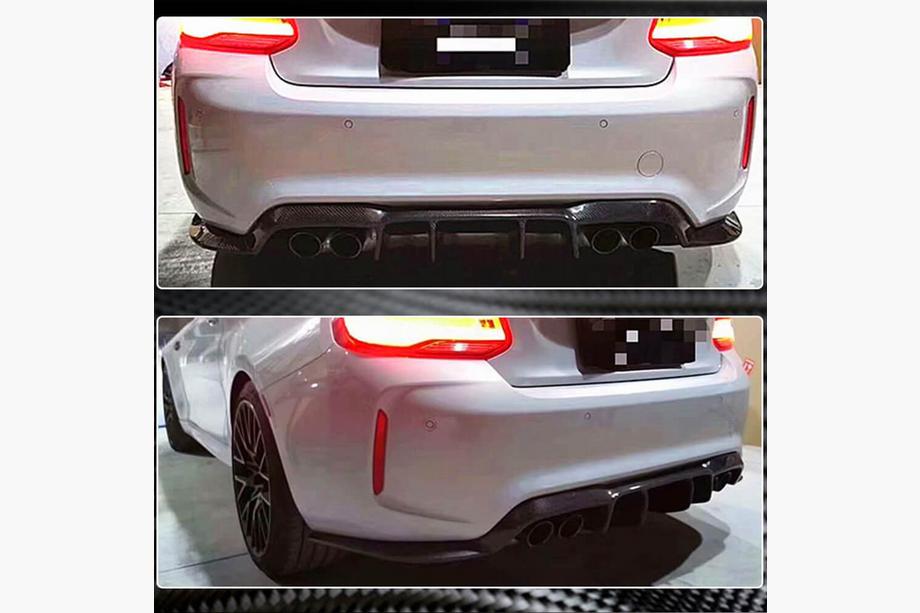 BMW 2 Series F22/F23 2014-2021 Dyfuzor Tylny V1 do F87 M2/M2C, Carbon Zdjęcia 4