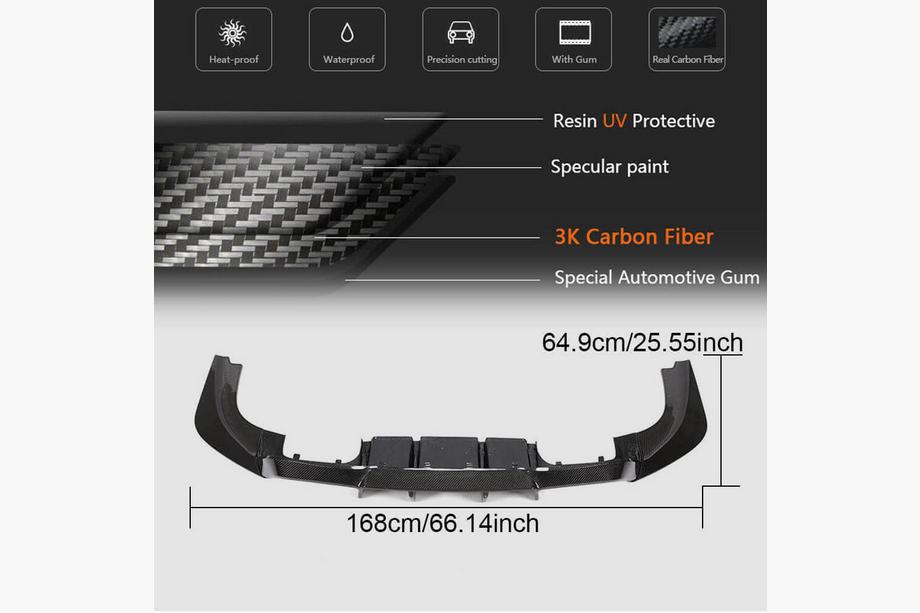 BMW 2 Series F22/F23 2014-2021 Dyfuzor Tylny V1 do F87 M2/M2C, Carbon Zdjęcia 6