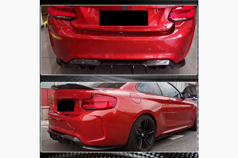 BMW 2 Series F22/F23 2014-2021 Dyfuzor Tylny V1 do F87 M2/M2C, Carbon Zdjęcia 9
