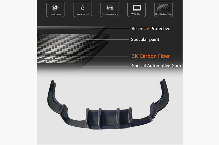 BMW 2 Series F22/F23 2014-2021 Dyfuzor Tylny V1 do F87 M2/M2C, Carbon Zdjęcia 10