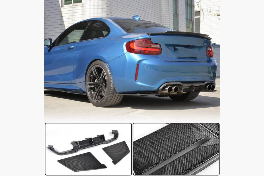BMW 2 Series F22/F23 2014-2021 Dyfuzor Tylny V3 (do F87 M2/M2C, Carbon) Image