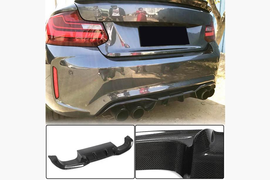 BMW 2 Series F22/F23 2014-2021 Dyfuzor Tylny V4 do F87 M2/M2C, Carbon Image