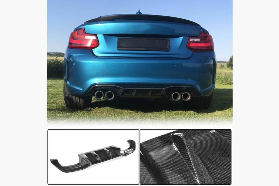 BMW 2 Series F22/F23 2014-2021 Dyfuzor Tylny V6 (do F87 M2/M2C, Carbon) Zdjęcia 1