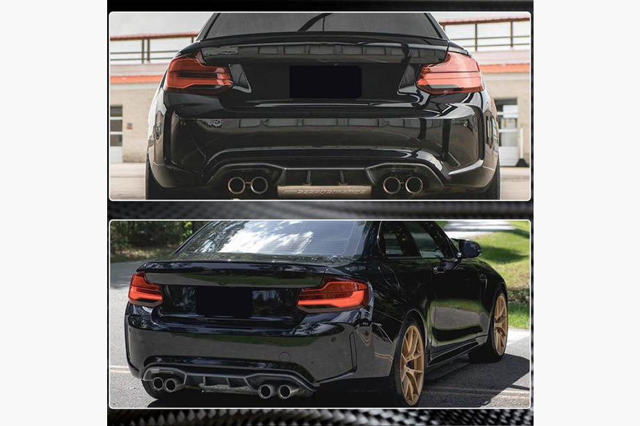 BMW 2 Series F22/F23 2014-2021 Dyfuzor Tylny V6 (do F87 M2/M2C, Carbon) Zdjęcia 4