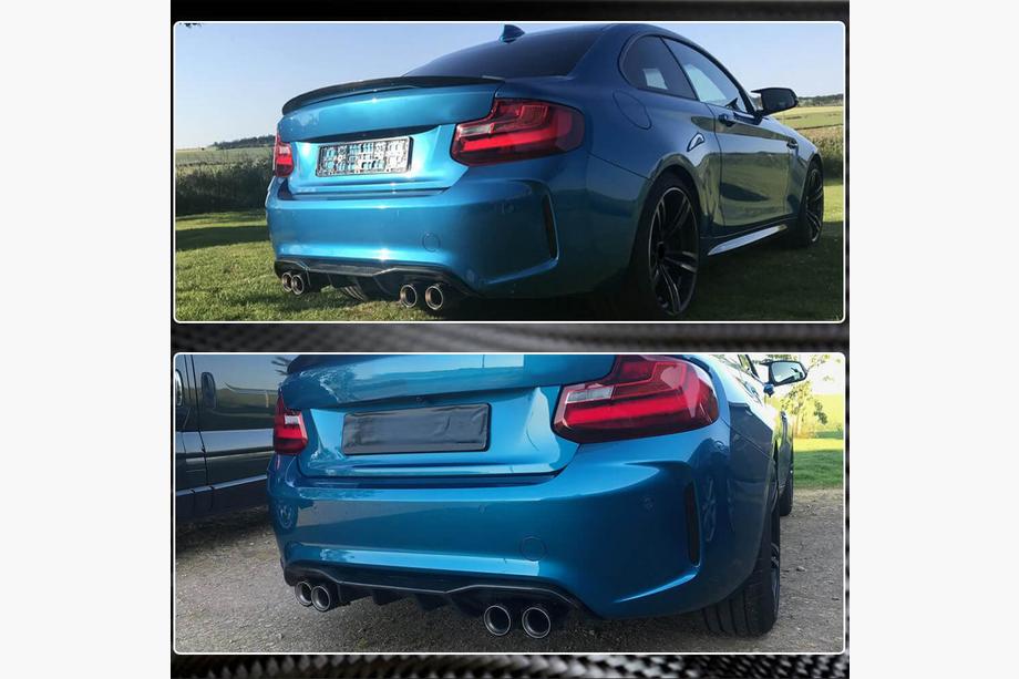 BMW 2 Series F22/F23 2014-2021 Dyfuzor Tylny V6 (do F87 M2/M2C, Carbon) Zdjęcia 5