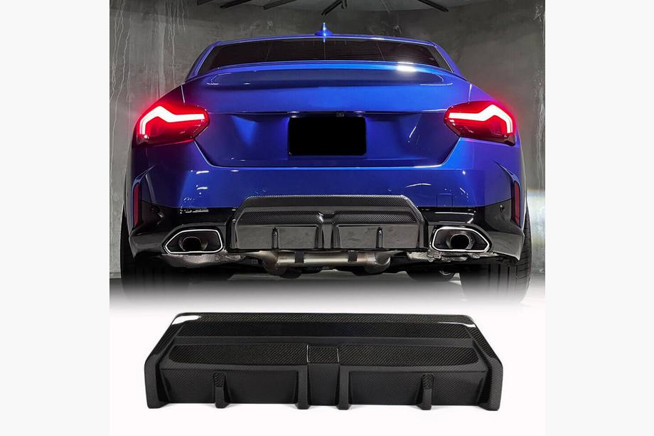 BMW 2 Series G42 2021- Dyfuzor Tylniego Zderzaka V2 (do M-Sport, Carbon) Image