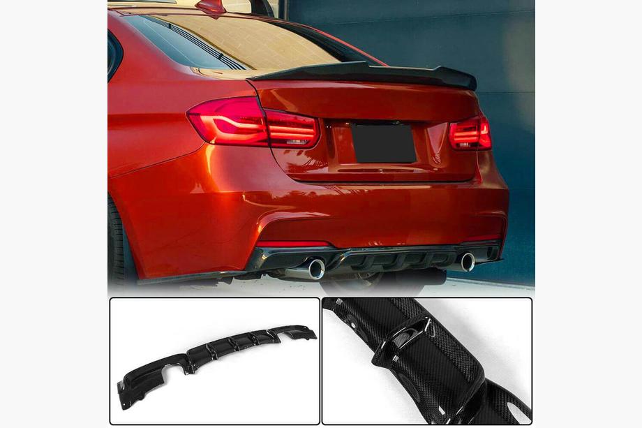 BMW 3 Series F30/F31 2012-2019 Dyfuzor Tylnego Zderzaka Carbon V2 (do M-Sport) Image