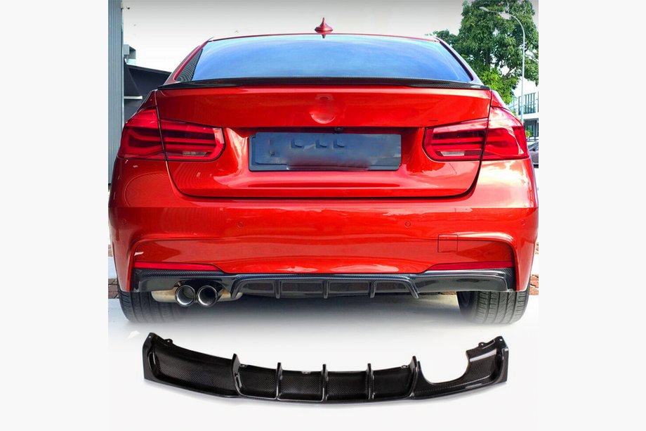 BMW 3 Series F30/F31 2012-2019 Dyfuzor tylnego zderzaka FRP V8 (do M-Sport) Image