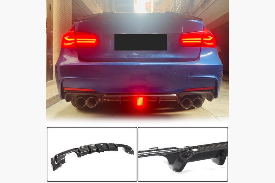BMW 3 Series F30/F31 2012-2019 Dyfuzor tylnego zderzaka Carbon V9 (do M-Sport) Image