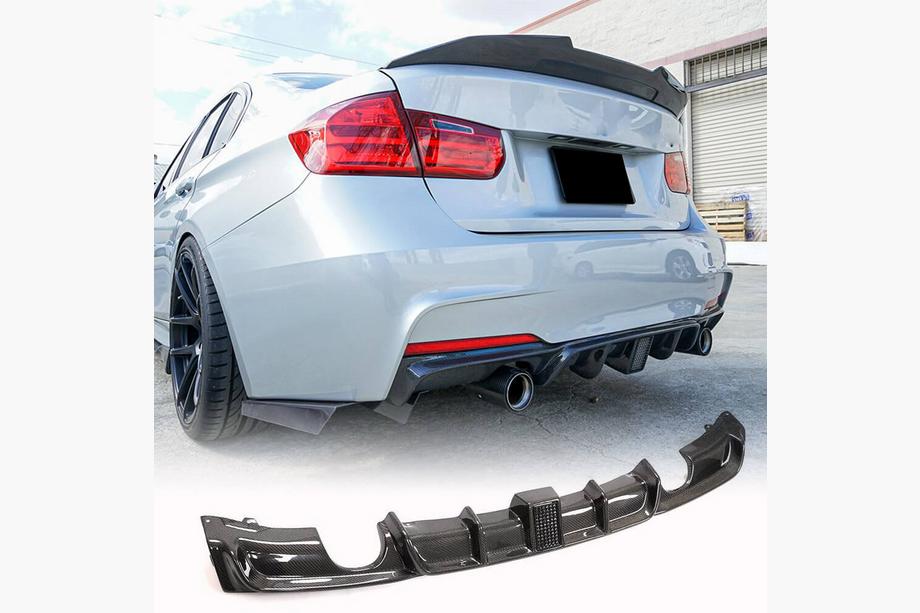 BMW 3 Series F30/F31 2012-2019 Dyfuzor Tylny V2 do F30 M-Sport, Carbon Image