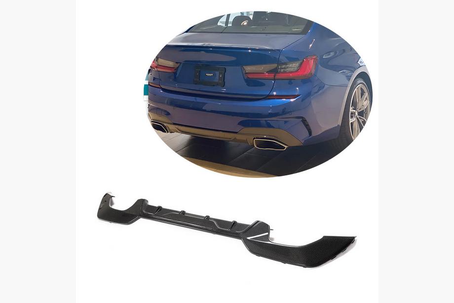 BMW 3 Series G20/G21 2018- Dyfuzor Zderzaka Tylnego MP-Style (do M-Sport 2018-2022, Carbon) Image