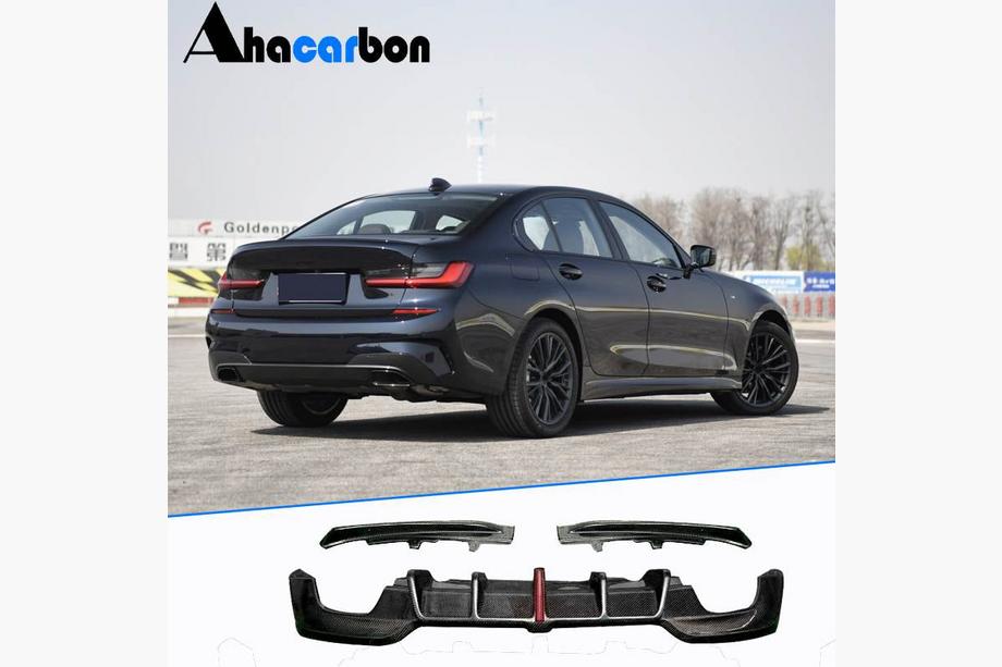 BMW 3 Series G20/G21 2018- Dyfuzor Tylny V3 (do M-Sport 2018-2022, Carbon) Image