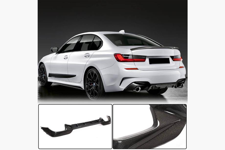 BMW 3 Series G20/G21 2018- Dyfuzor tylnego zderzaka (do M340i 2018-2022, Carbon) Image