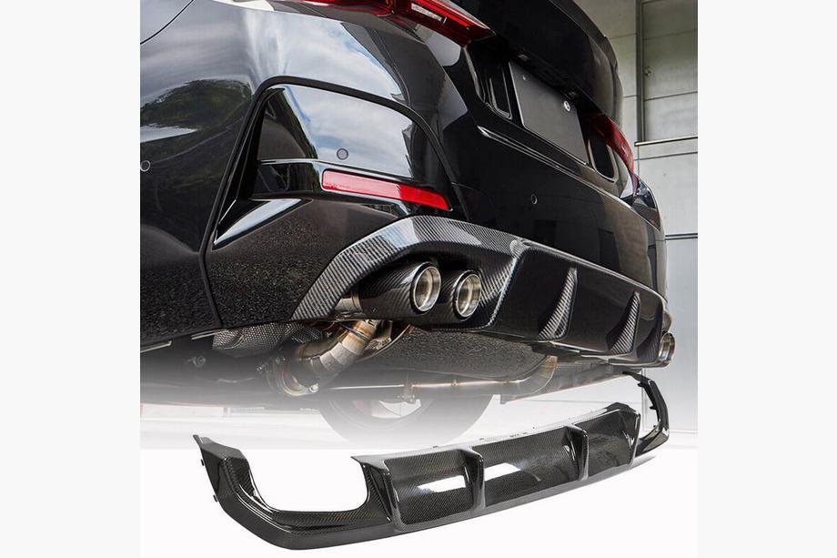 BMW 4 Series G22/23/26 2020- Dyfuzor tylnego zderzaka V2 (do G26 M-Sport, Carbon) Image